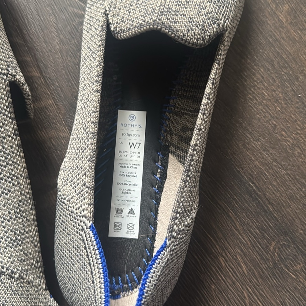 Rothy’s The Loafer, Gray Women’s Size 7 Like New slip on - Picture 4 of 6